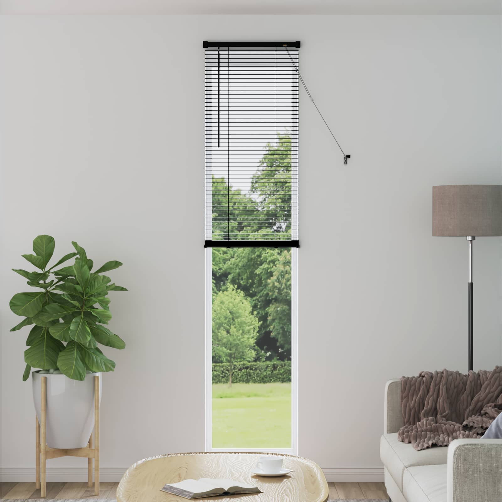 Venecijanska roleta Crna 213 x 50 cm PVC