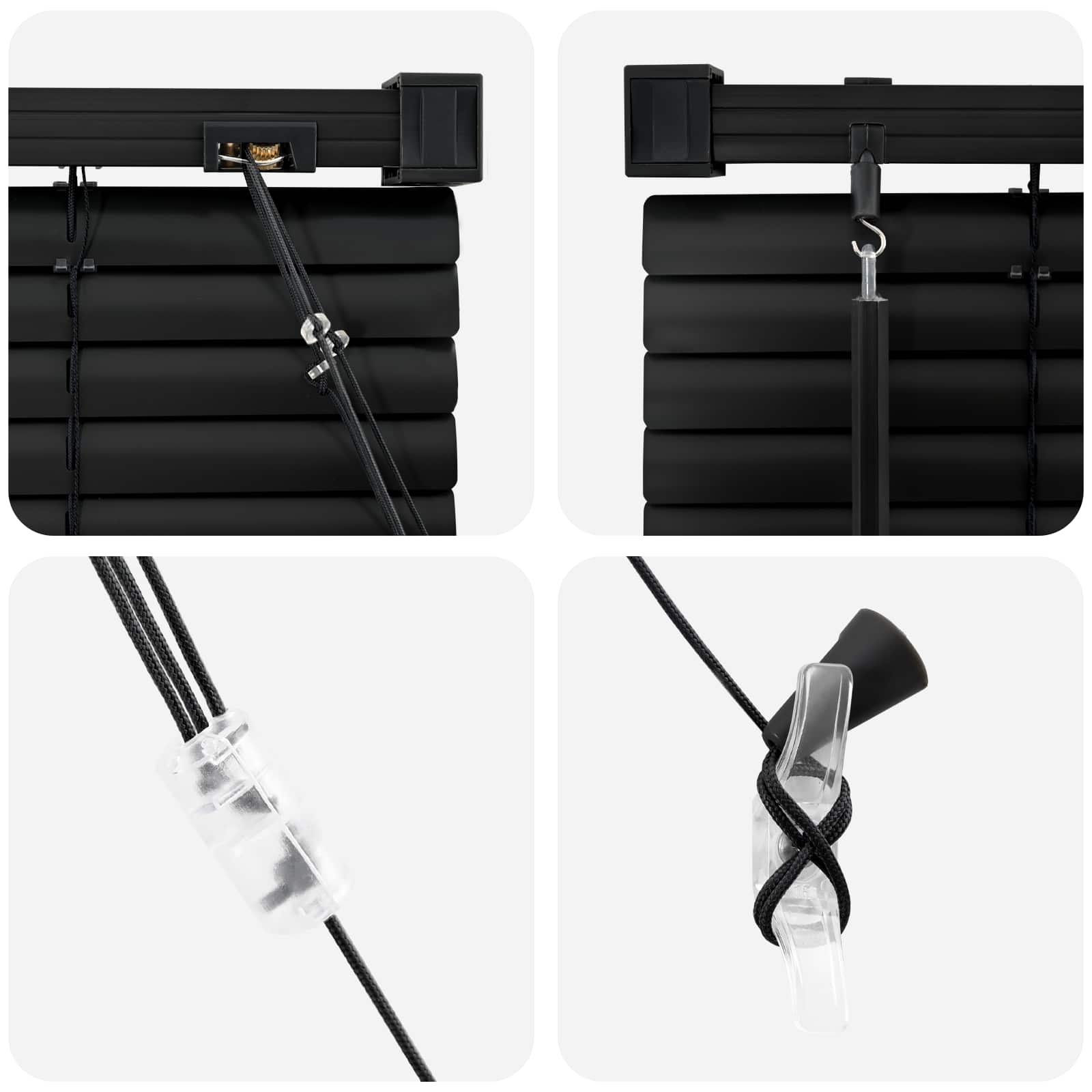Venecijanska roleta Crna 213 x 70 cm PVC