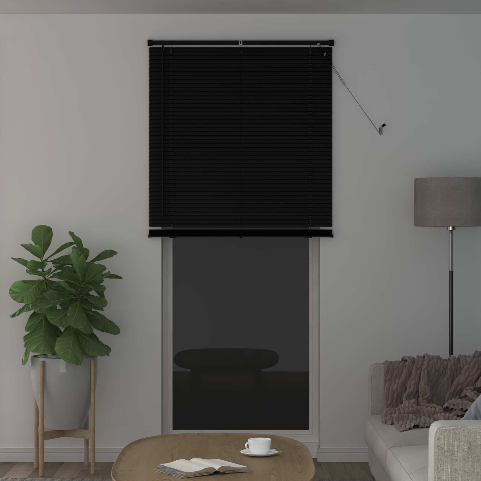 Venecijanska roleta Crna 213 x 80 cm PVC