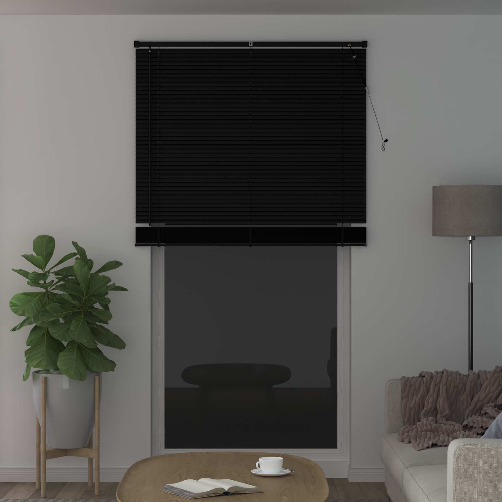 Venecijanska roleta Crna 213 x 120 cm PVC
