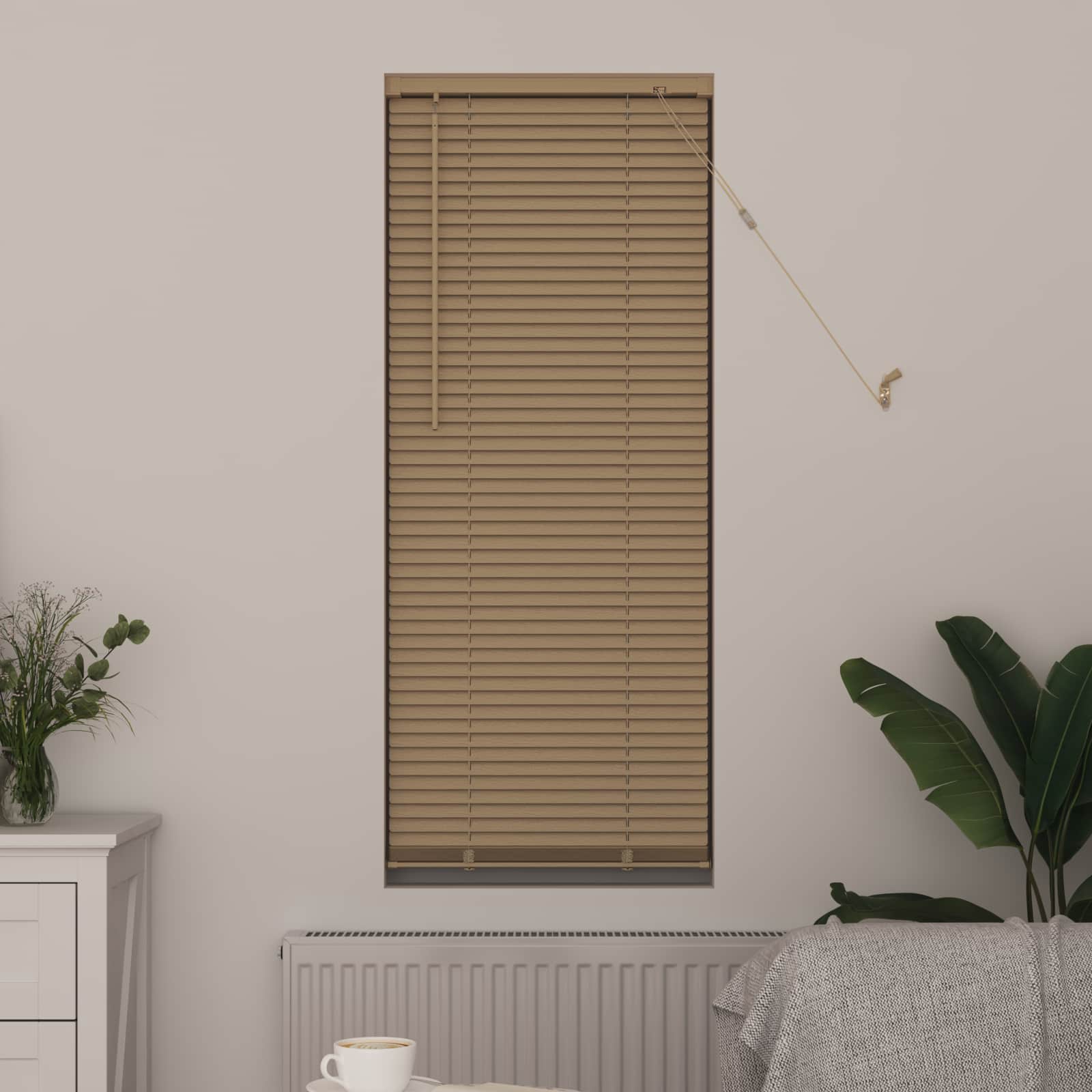 Venecijanska roleta Svijetlo smeđa s uzorkom 150 x 50 cm PVC