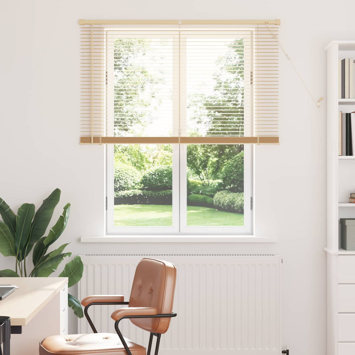 Venecijanska roleta Svijetlo smeđa s uzorkom 150 x 120 cm PVC