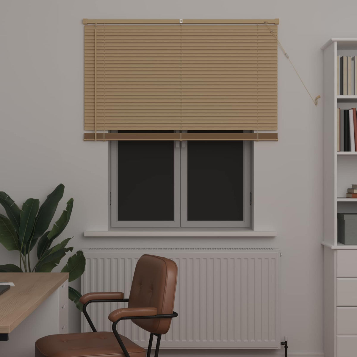 Venecijanska roleta Svijetlo smeđa s uzorkom 150 x 120 cm PVC