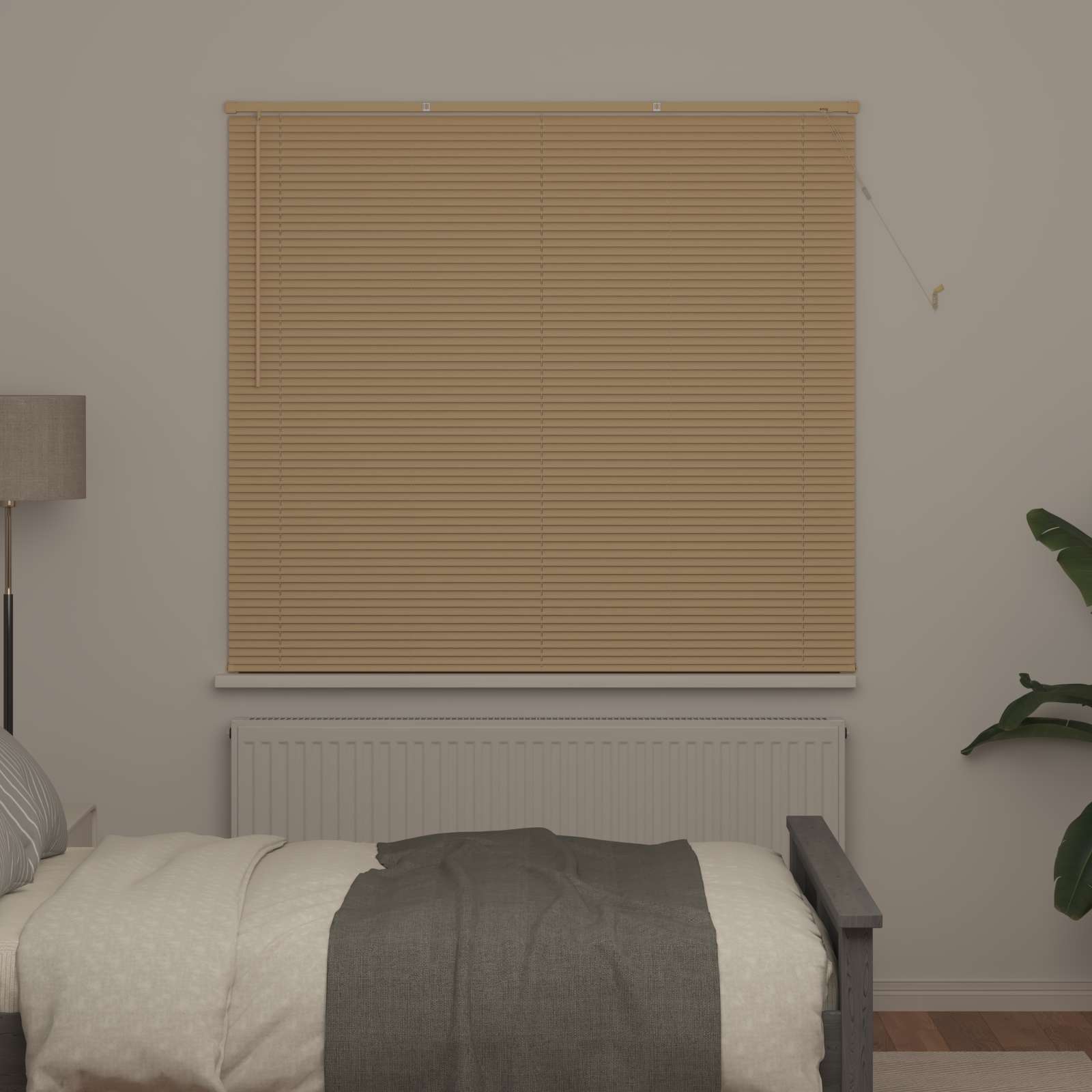 Venecijanska roleta Svijetlo smeđa s uzorkom 150 x 150 cm PVC