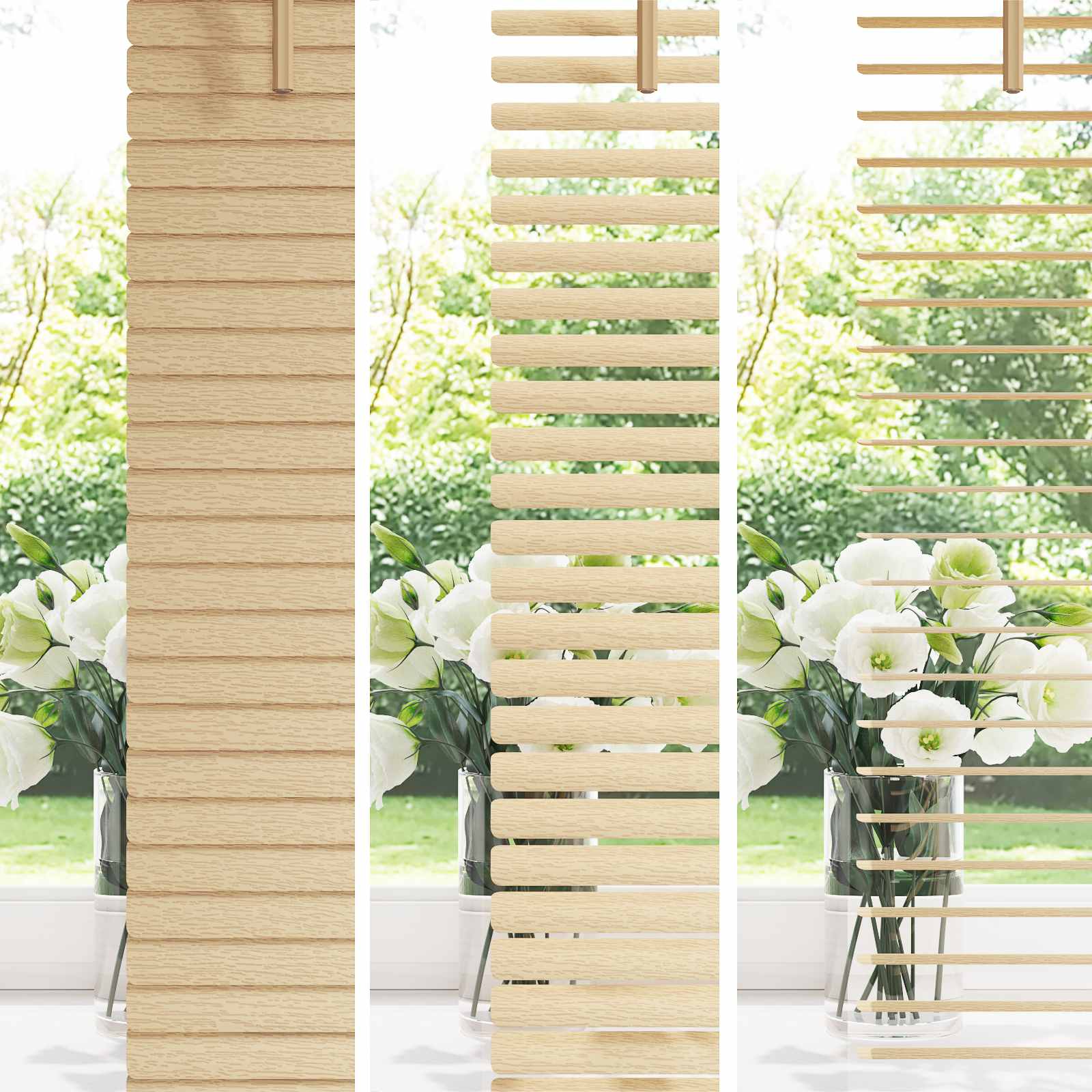 Venecijanska roleta Svijetlo smeđa s uzorkom 150 x 150 cm PVC
