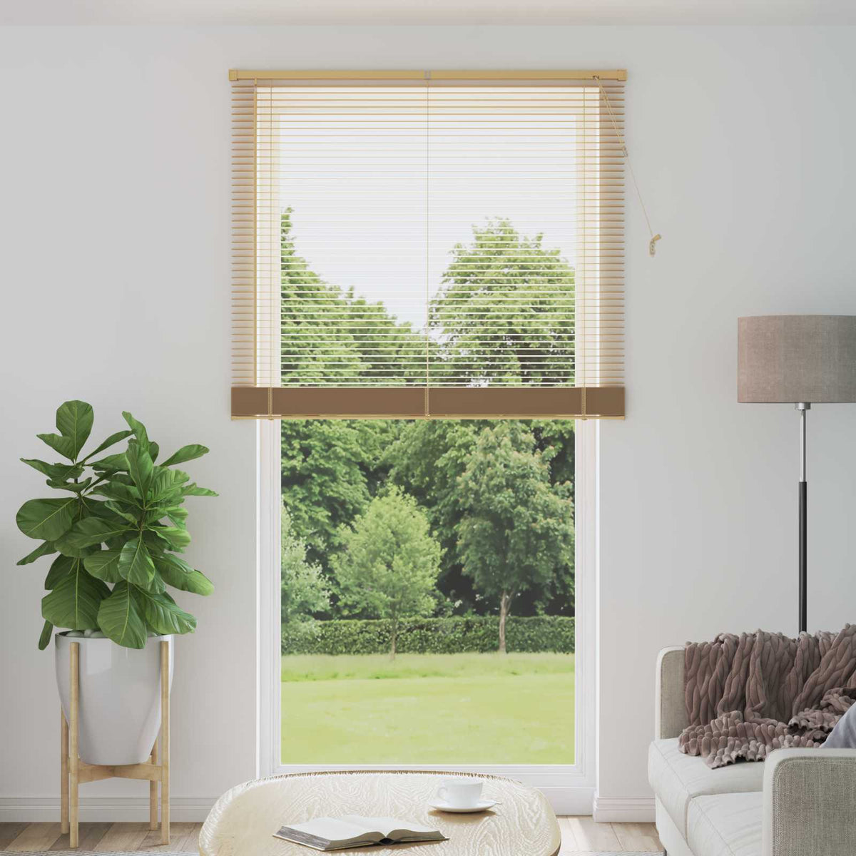 Venecijanska roleta Svijetlo smeđa s uzorkom 213 x 120 cm PVC