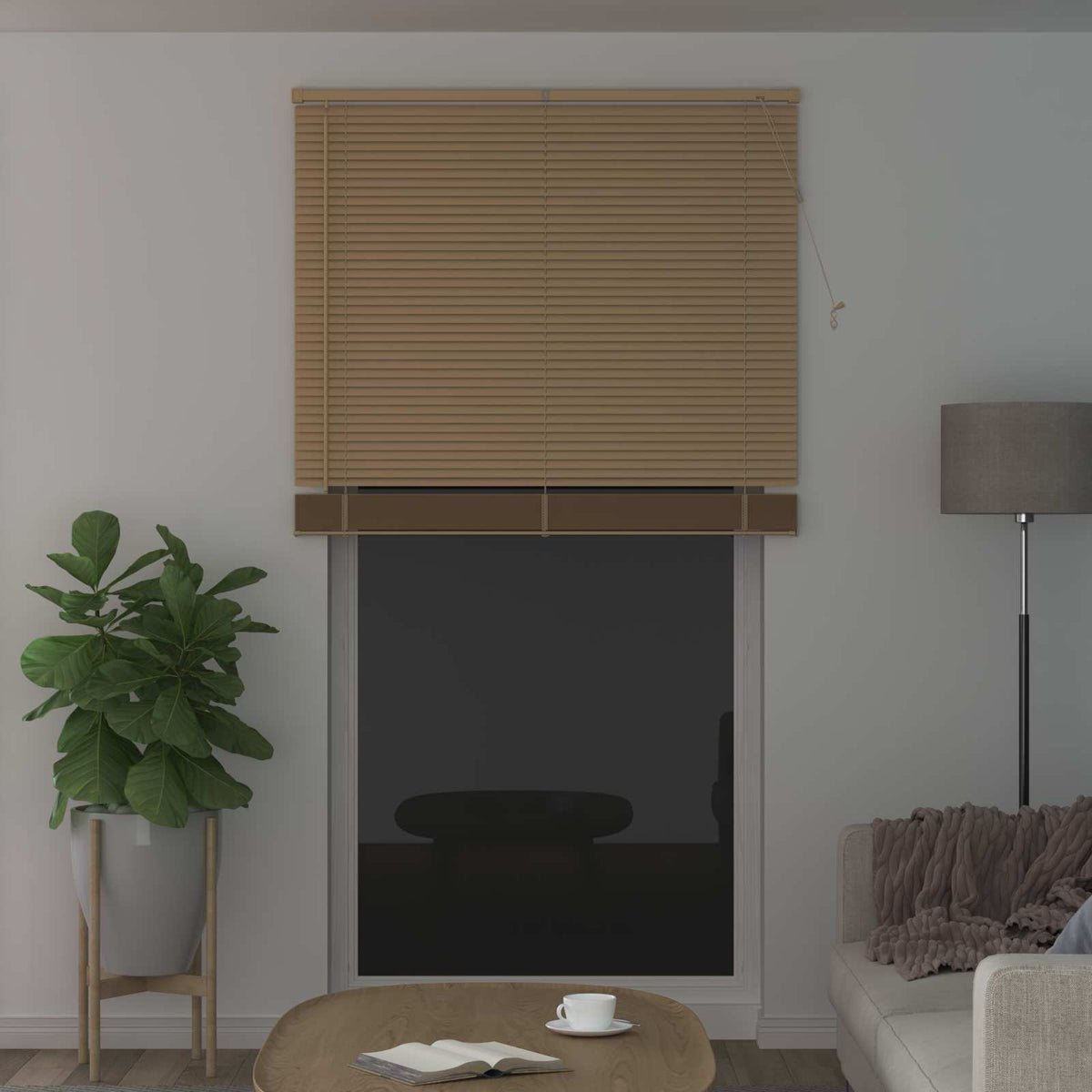 Venecijanska roleta Svijetlo smeđa s uzorkom 213 x 120 cm PVC