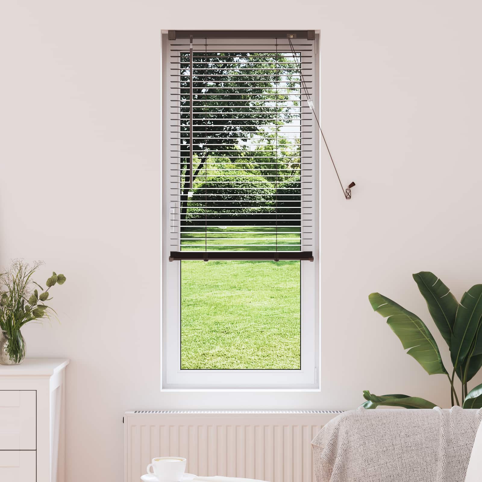 Venecijanska roleta Tamno smeđa s uzorkom 150 x 40 cm PVC