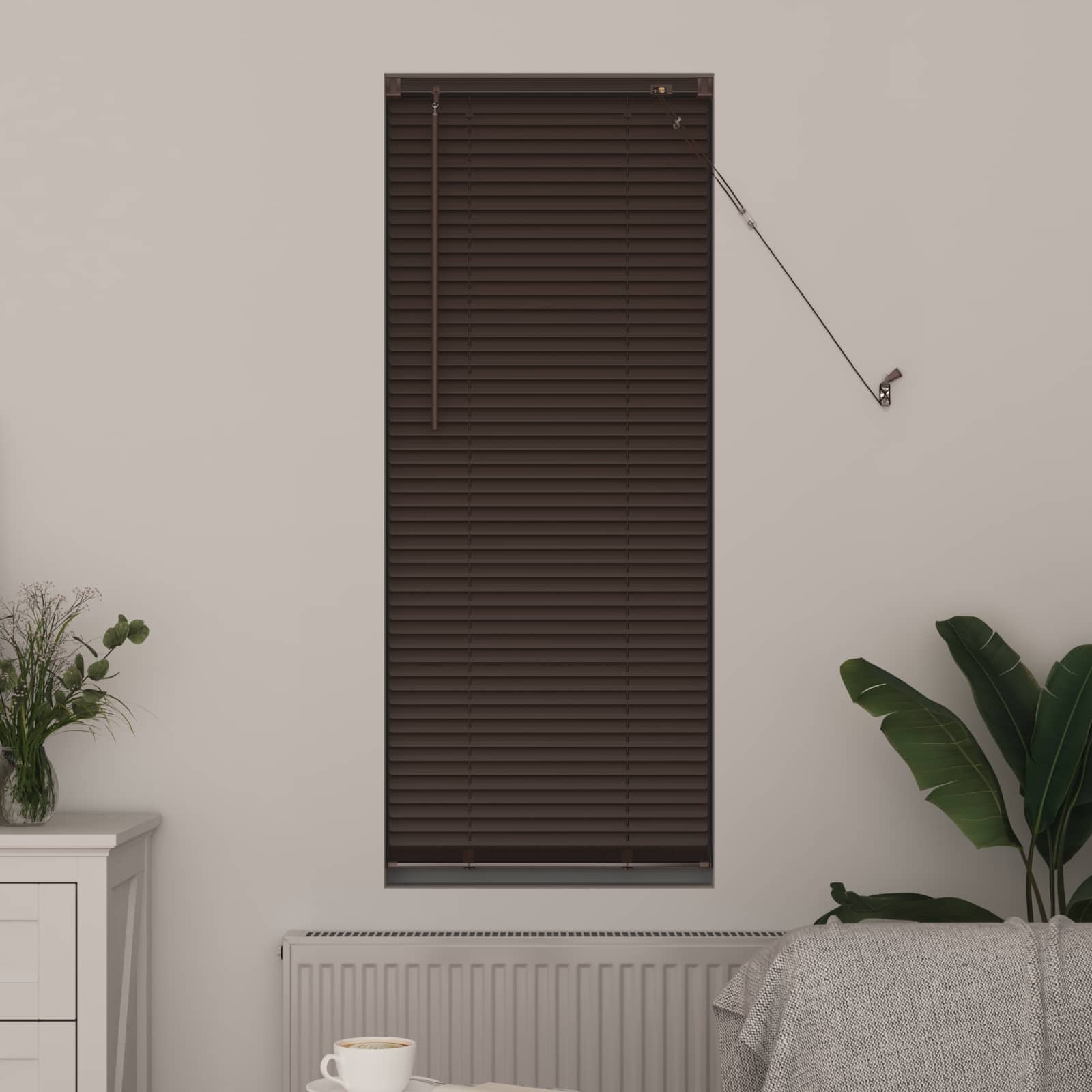 Venecijanska roleta Tamno smeđa s uzorkom 150 x 60 cm PVC