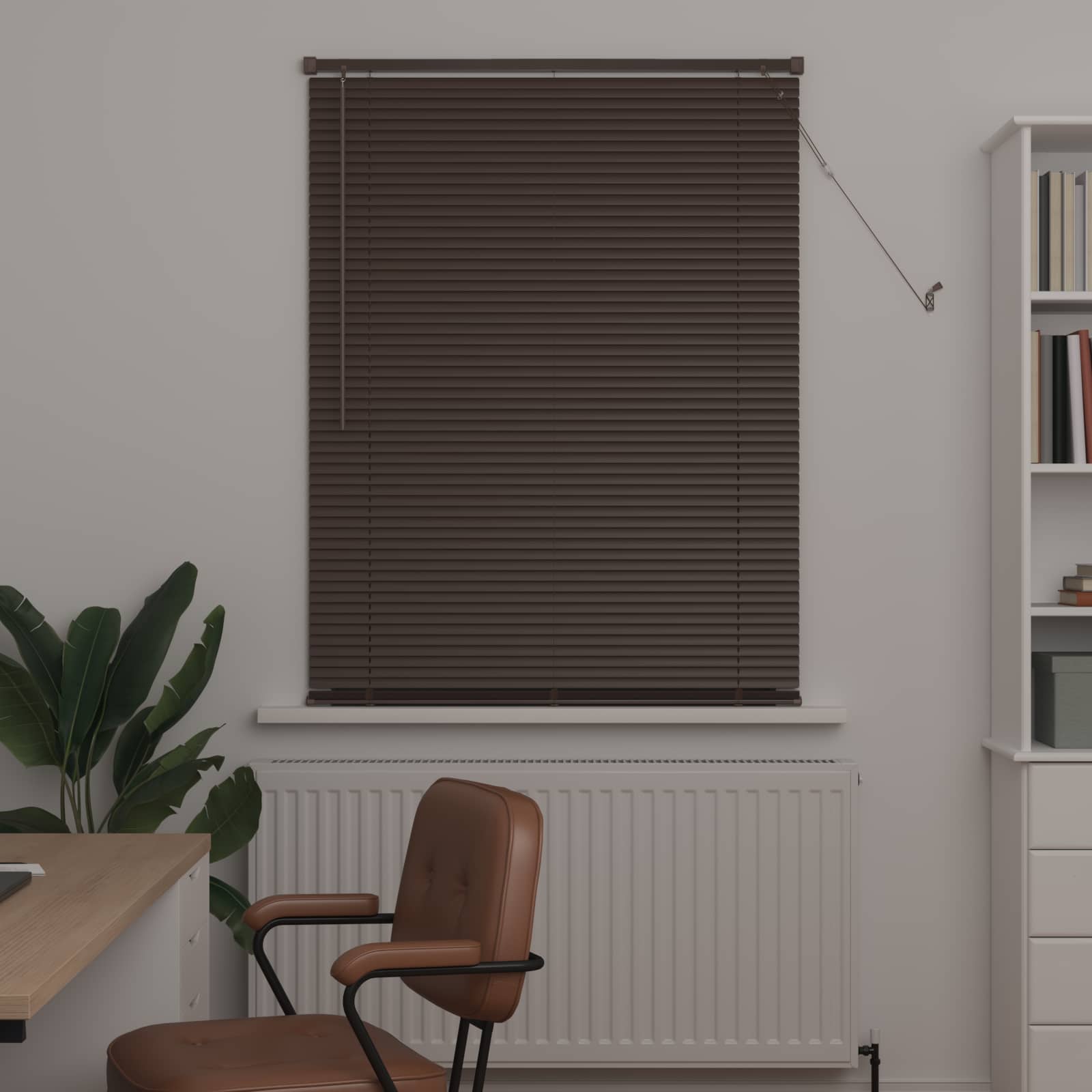 Venecijanska roleta Tamno smeđa s uzorkom 150 x 70 cm PVC