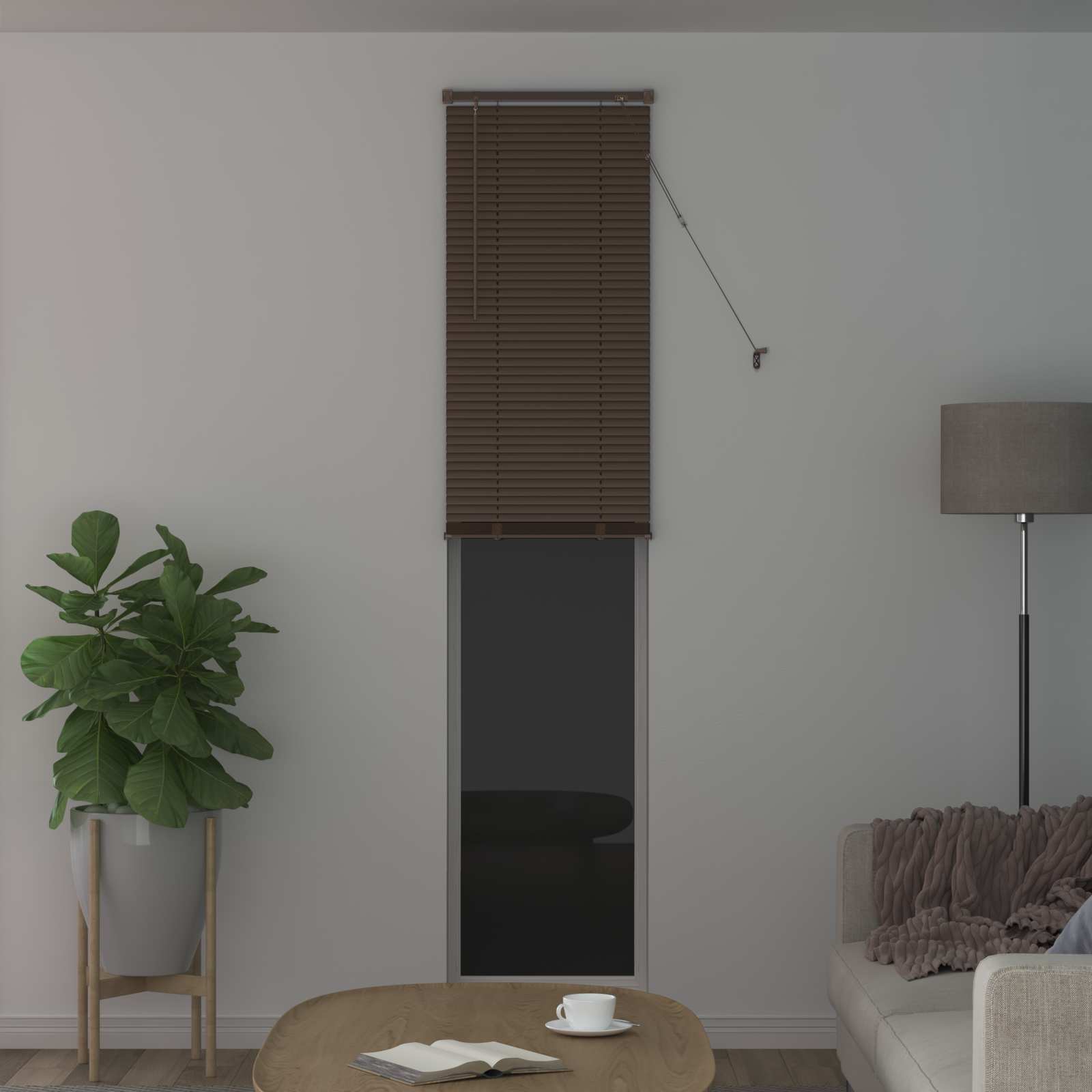 Venecijanska roleta Tamno smeđa s uzorkom 213 x 40 cm PVC