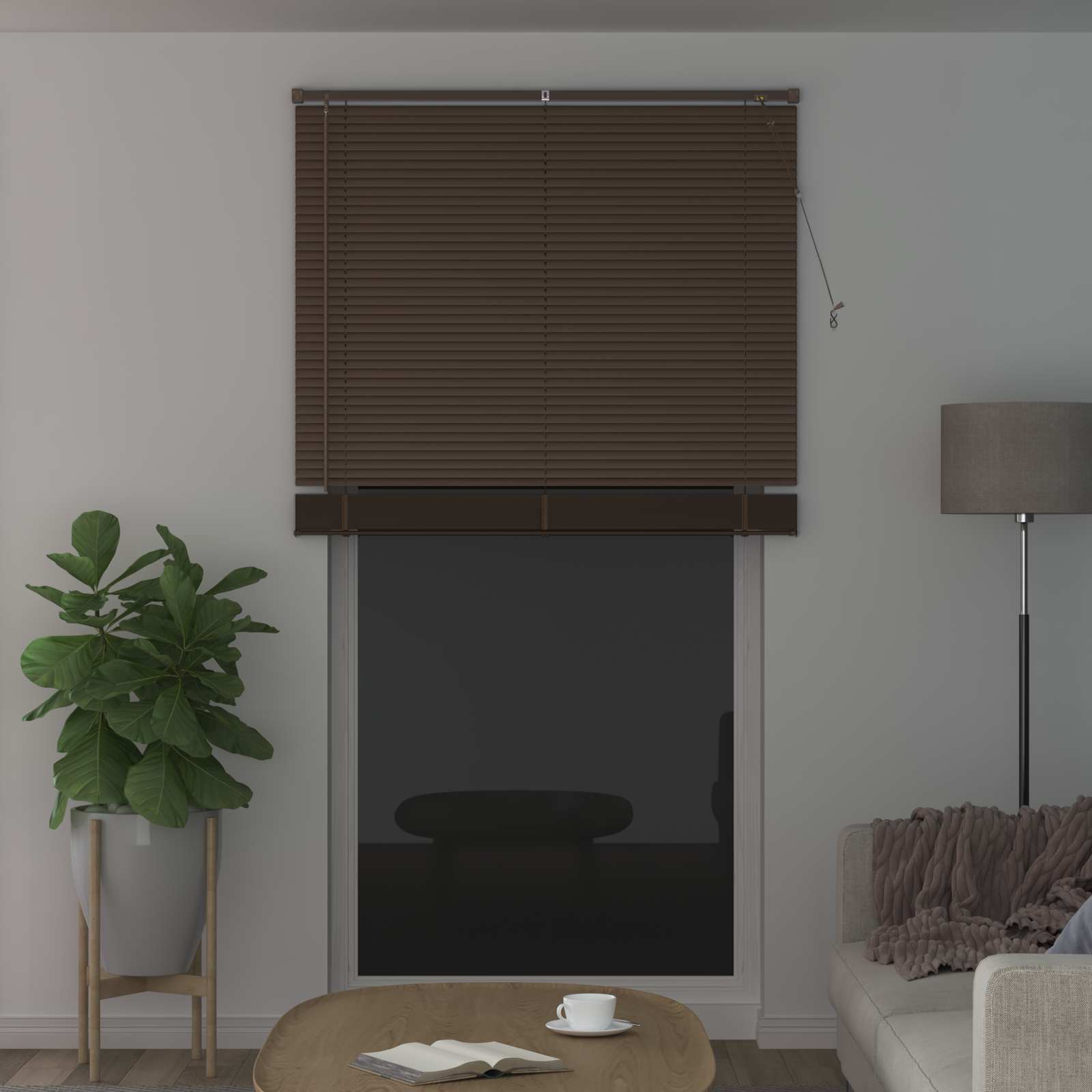 Venecijanska roleta Tamno smeđa s uzorkom 213 x 120 cm PVC