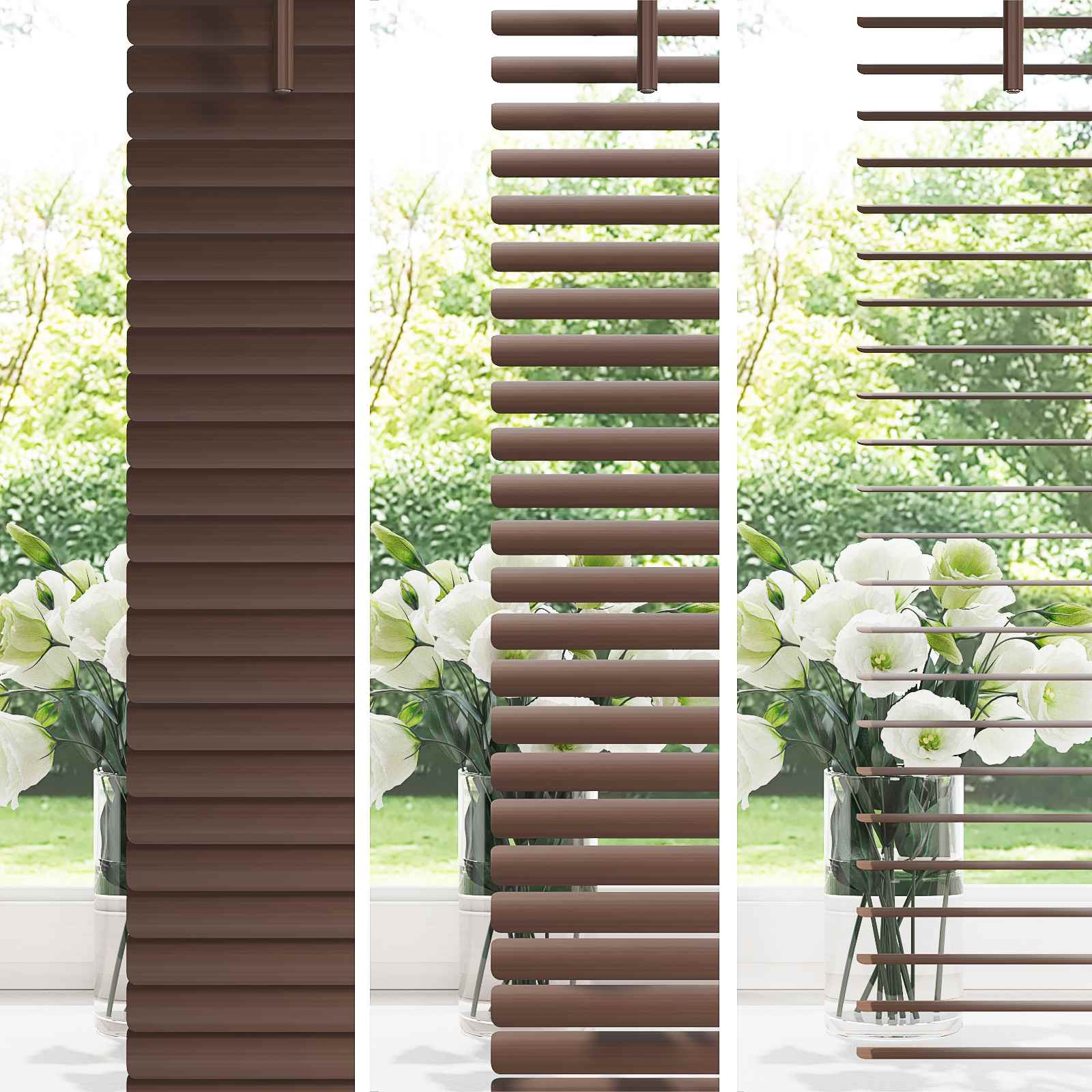 Venecijanska roleta Tamno smeđa s uzorkom 213 x 120 cm PVC