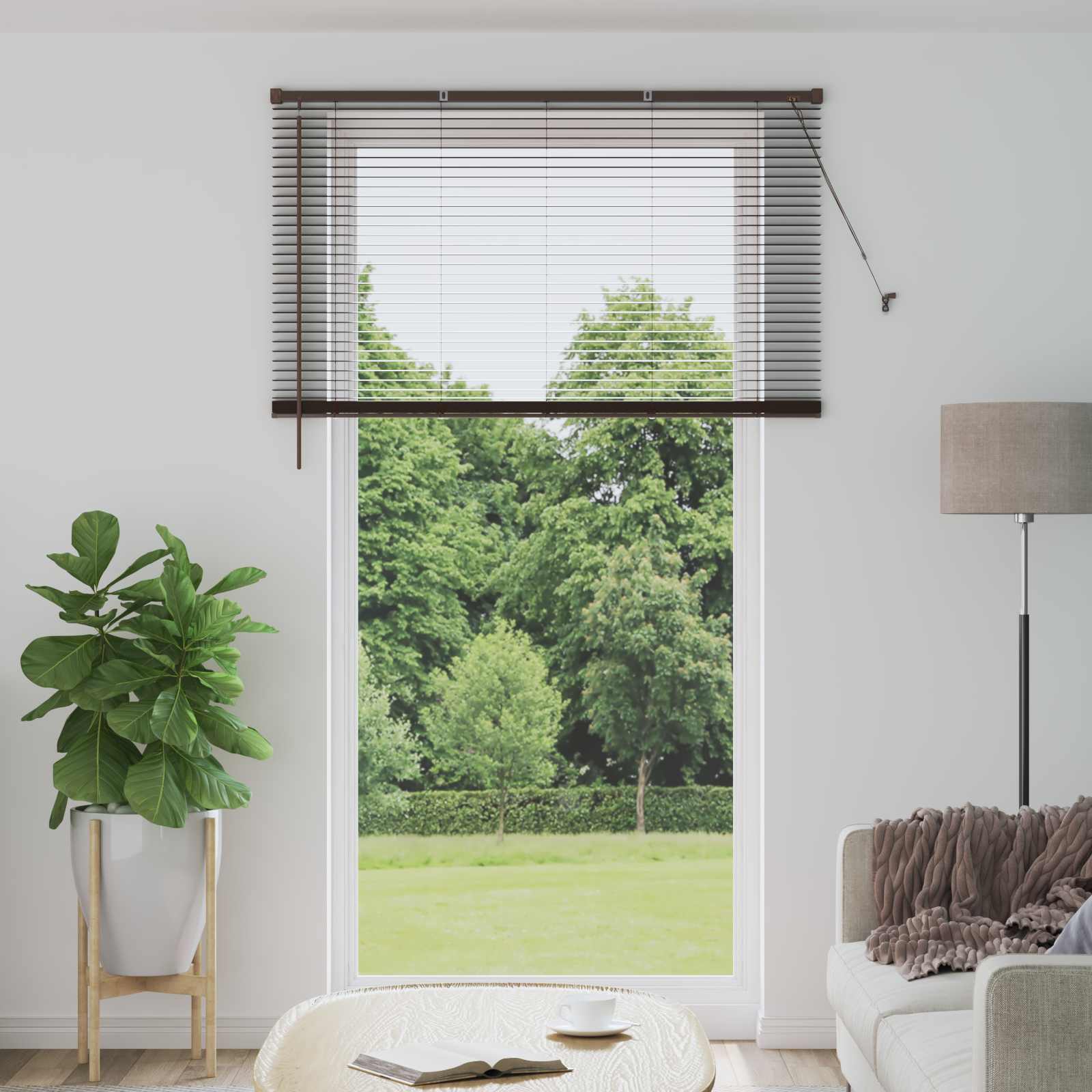 Venecijanska roleta Tamno smeđa s uzorkom 213 x 130 cm PVC