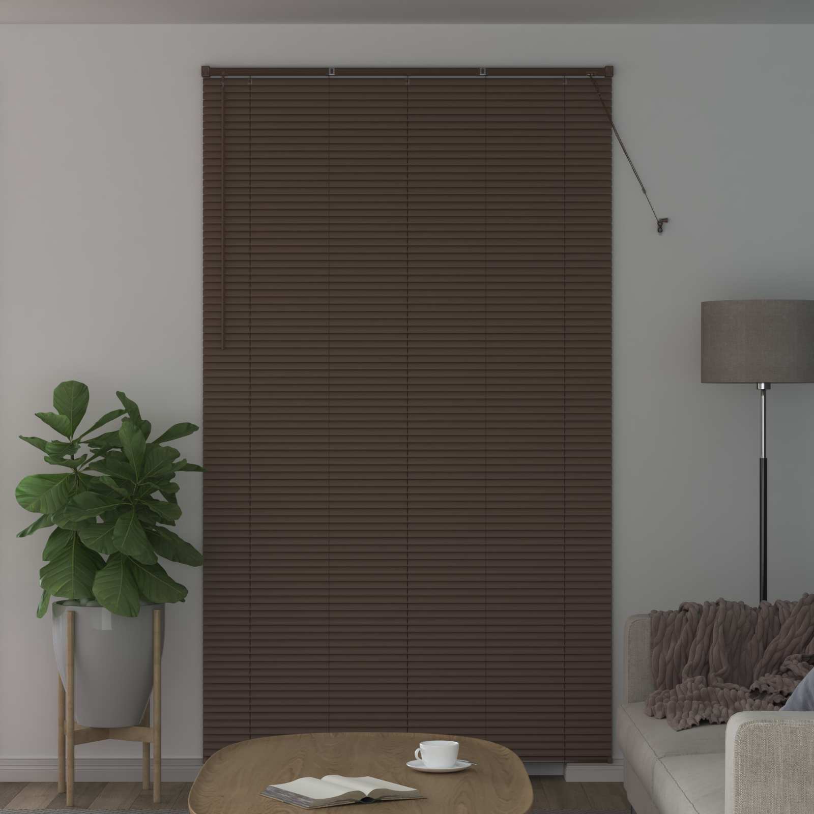 Venecijanska roleta Tamno smeđa s uzorkom 213 x 130 cm PVC