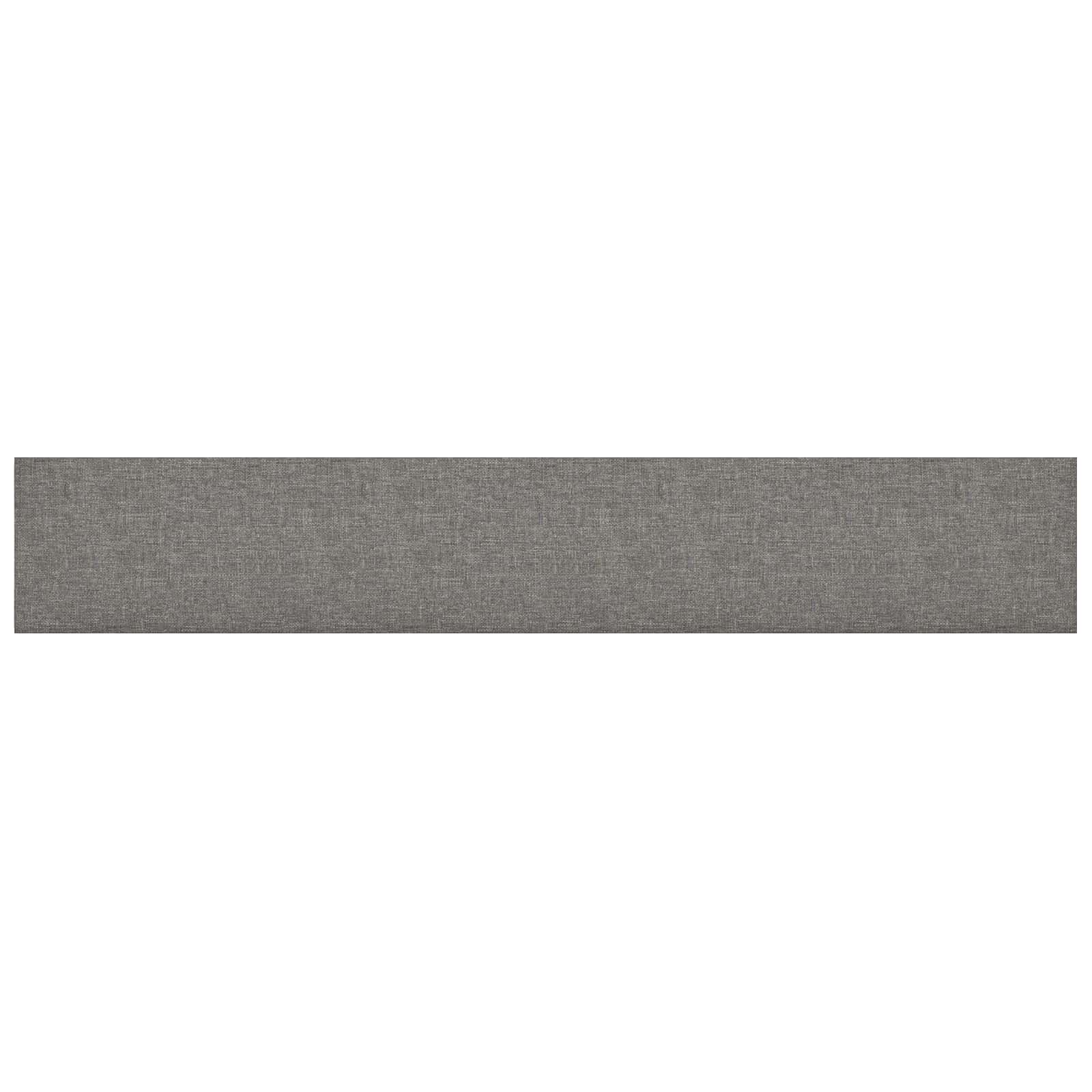 Zidna uzglavlja 12 pcs Svijetlo siva 90 x 15 cm tkanina