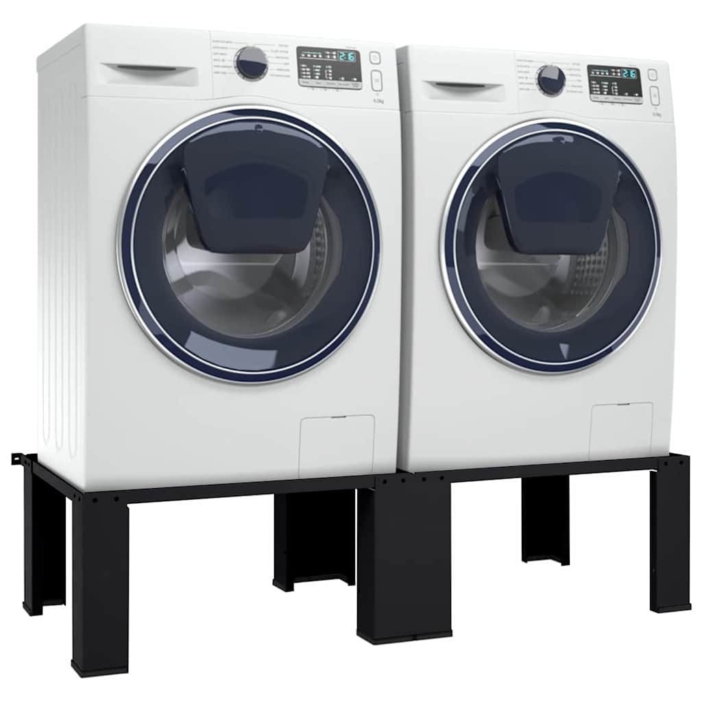 Pedestal za perilicu rublja 2 pcs Crna 127 x 54,5 x 32,5 cm