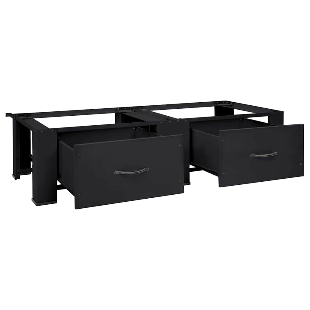 Pedestal za perilicu rublja 2 pcs Crna 127 x 54,5 x 32,5 cm
