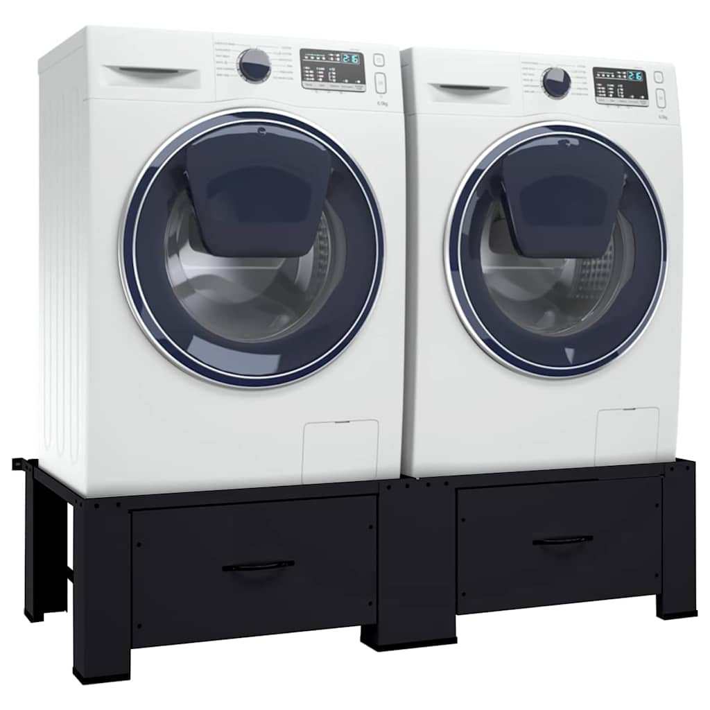 Pedestal za perilicu rublja 2 pcs Crna 127 x 54,5 x 32,5 cm