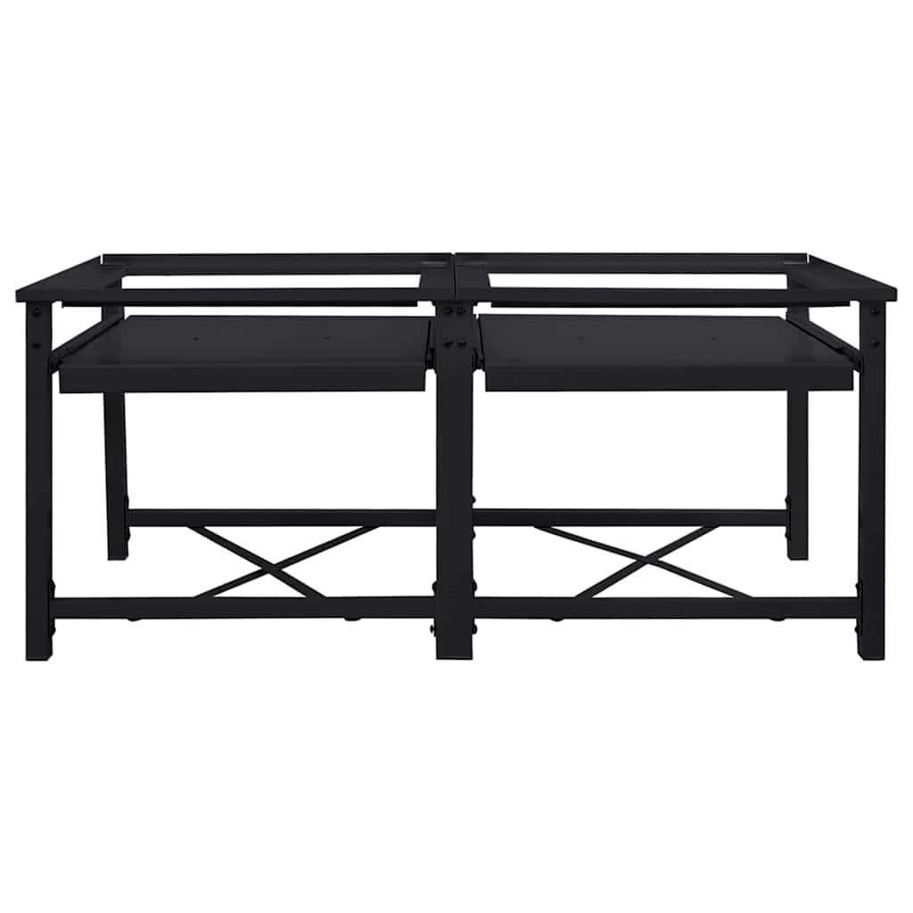 Pedestal za perilicu rublja 2 pcs Crna 120 x 56 x 52 cm Čelik