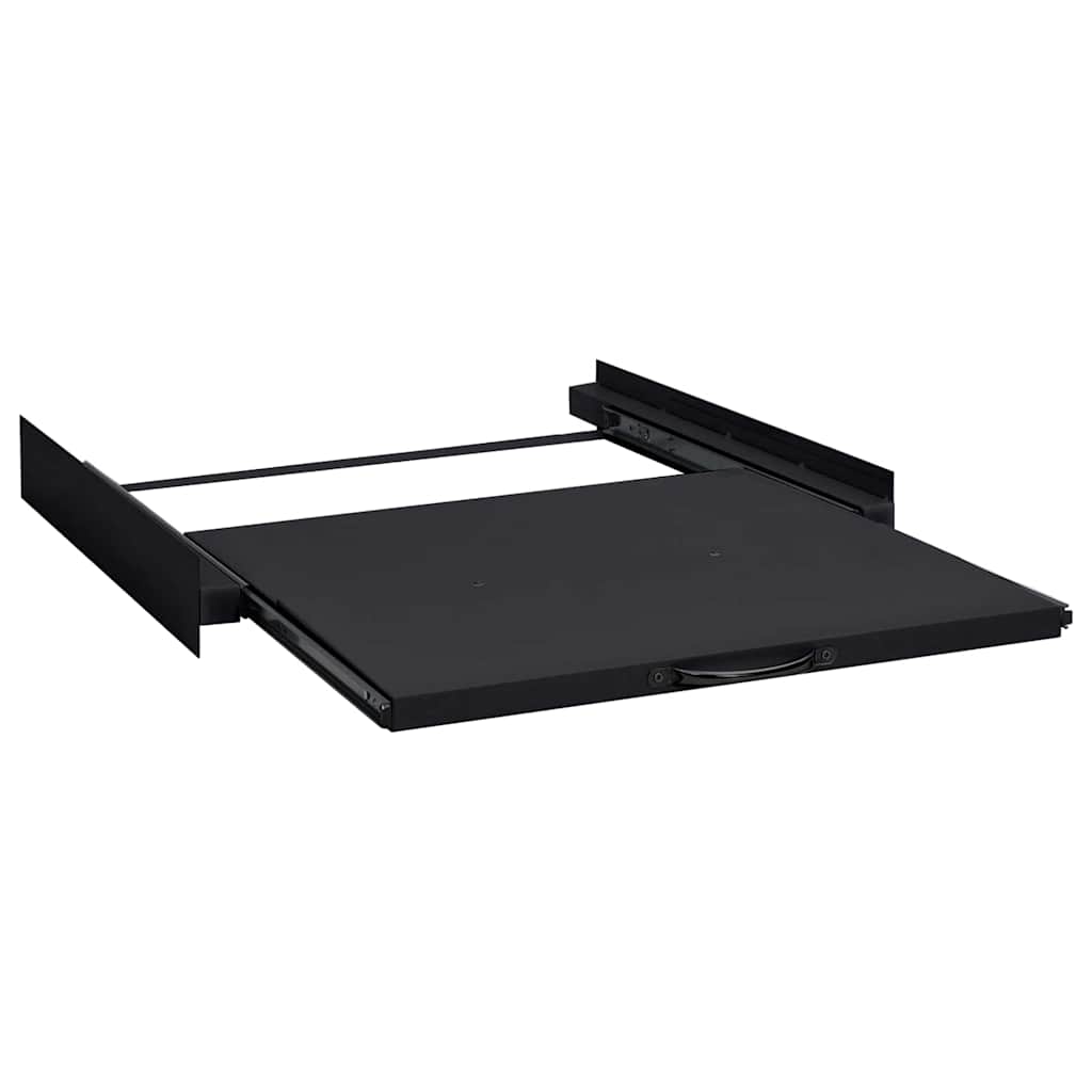 Polica za Pranje Rublja Crna 60 x 60 x 8 cm Čelik