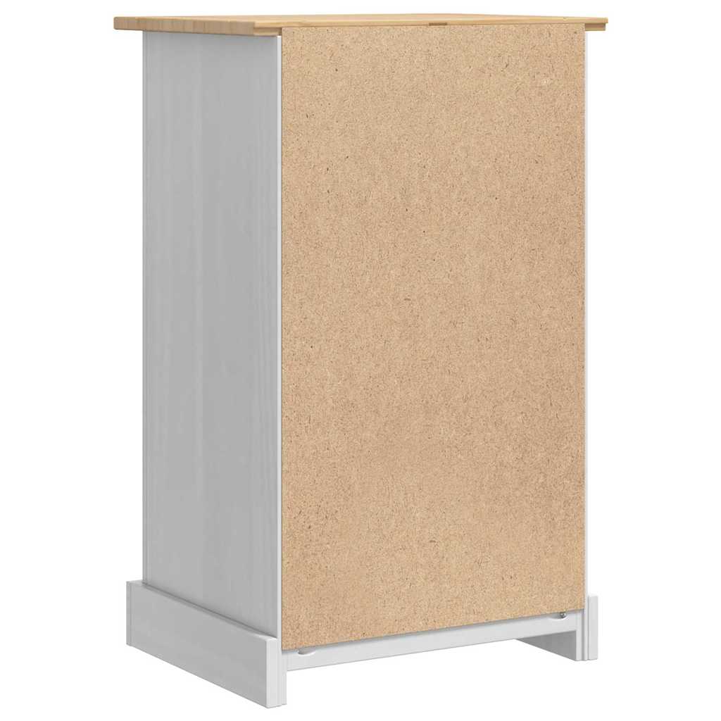 Noćni ormarić Corona Bijelo 53 x 39 x 84 cm Čvrsto borovo drvo