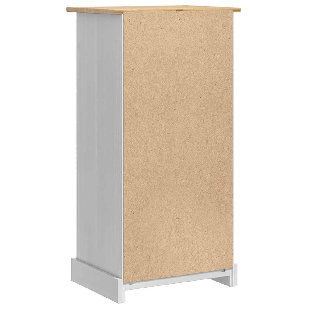 Noćni ormarić Corona Bijelo 53 x 39 x 103 cm Čvrsto borovo drvo
