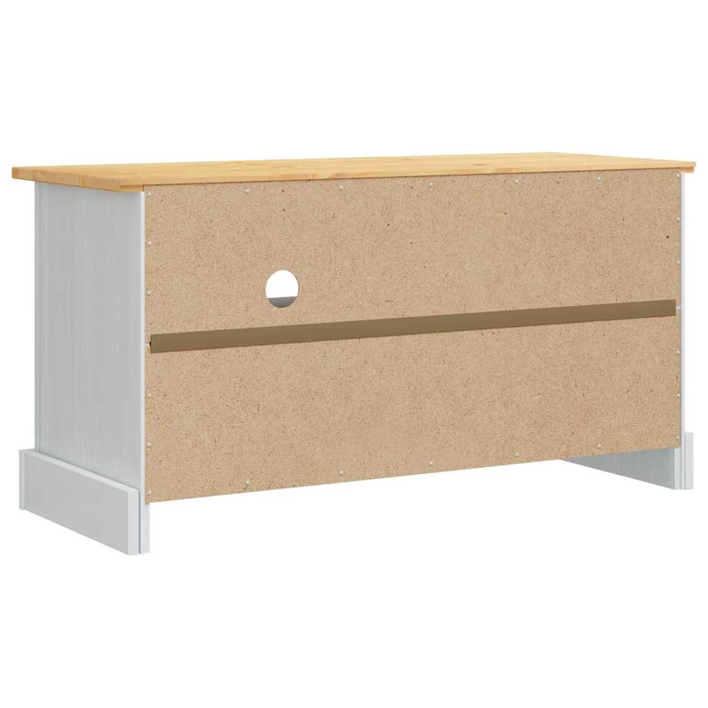TV ormar Corona Bijelo 100 x 40 x 52 cm Čvrsto borovo drvo
