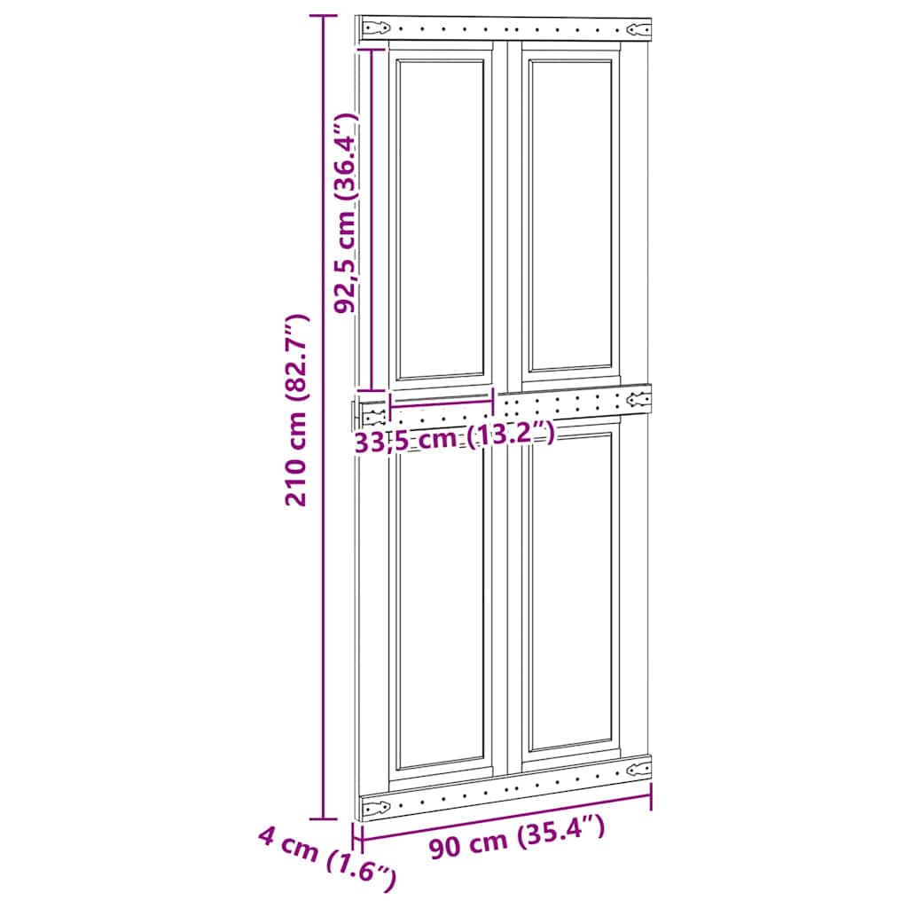Vrata staje Corona 90 x 210 cm Masivna borovina