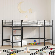 Okvir Krevet za Dječji Loft Crna 79,5 x 200 cm Čelik