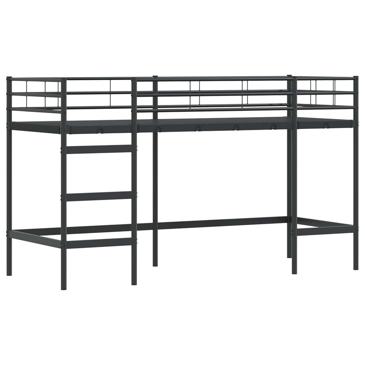 Okvir Krevet za Dječji Loft Crna 90 x 190 cm Čelik