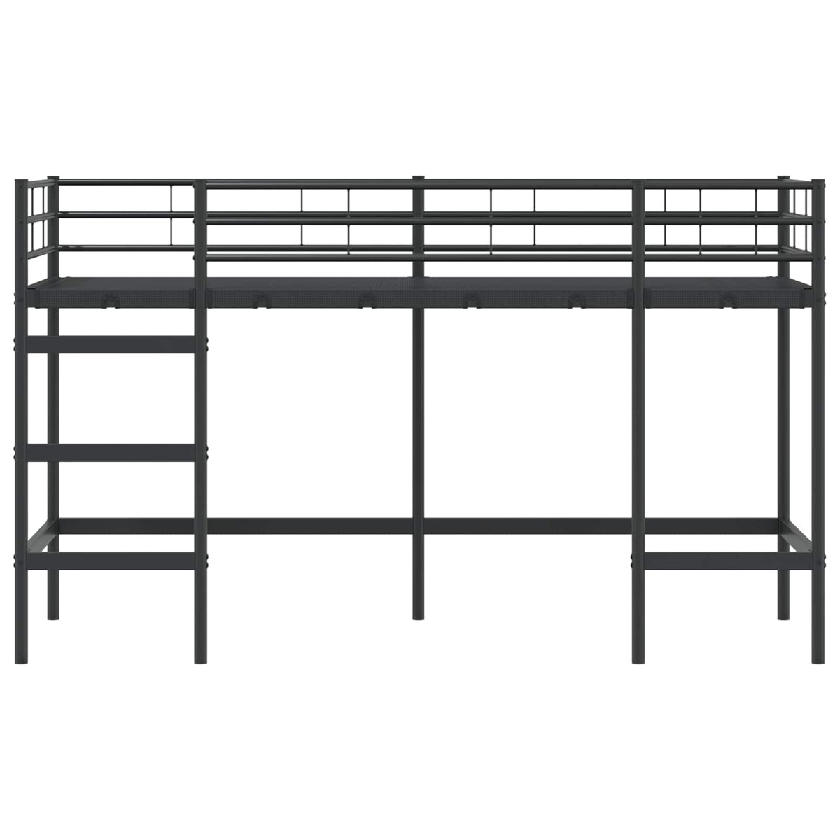 Okvir Krevet za Dječji Loft Crna 90 x 190 cm Čelik