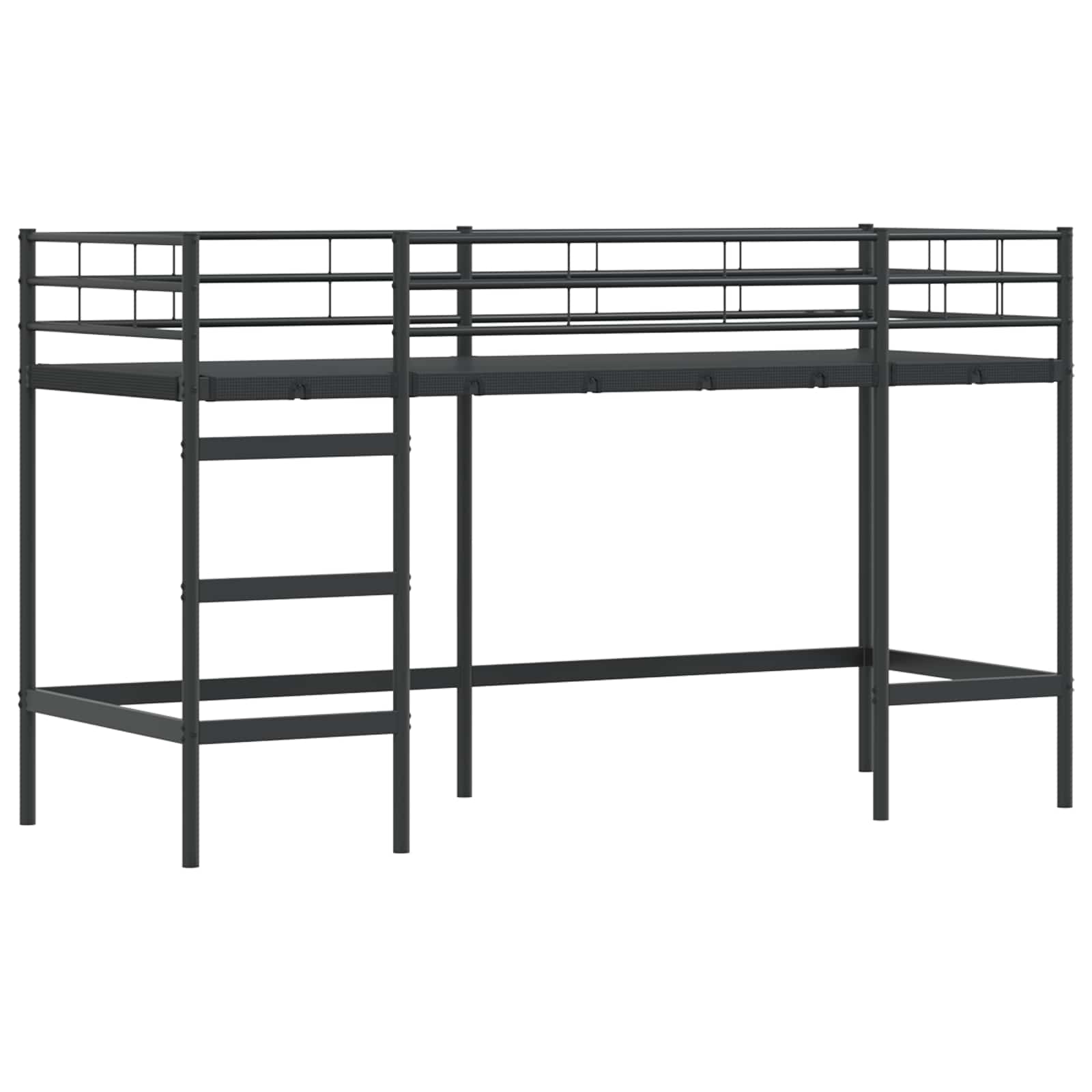 Okvir Krevet za Dječji Loft Crna 99,5 x 190 cm Čelik