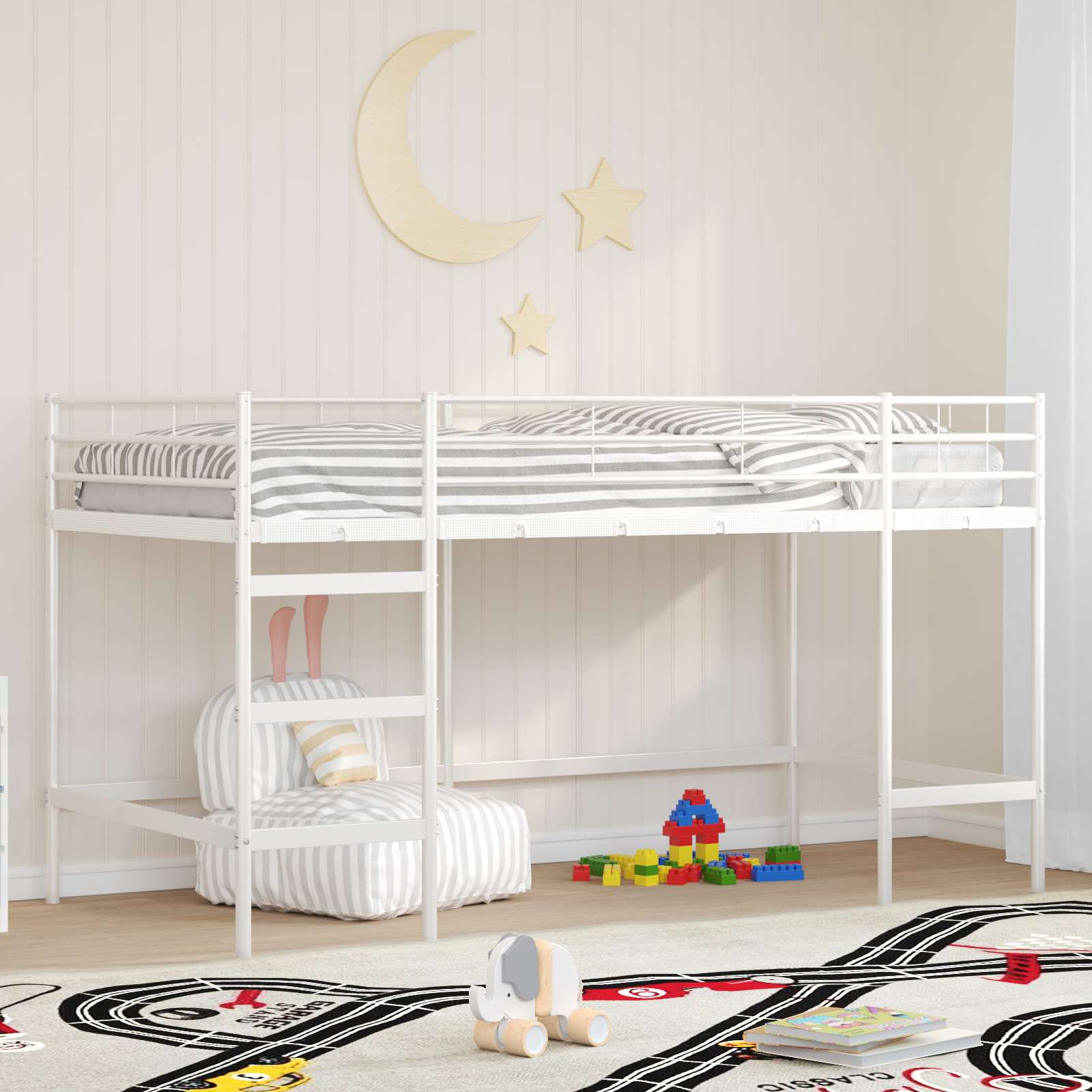 Okvir Krevet za Dječji Loft Bijelo 79,5 x 200 cm Čelik