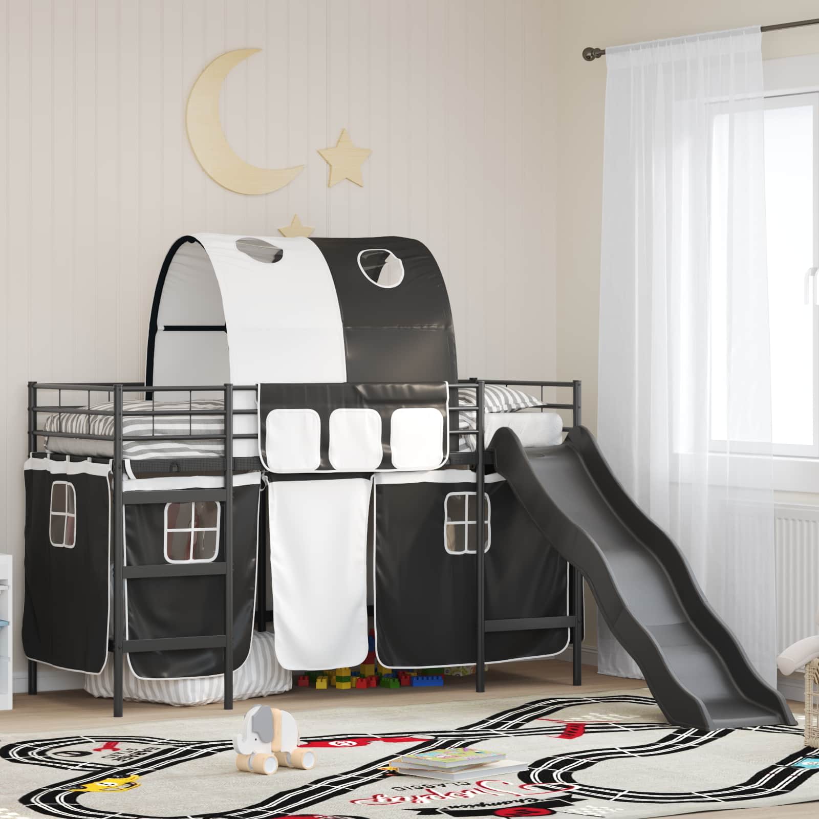 Okvir Krevet za Dječji Loft Crna 90 x 190 cm Metal