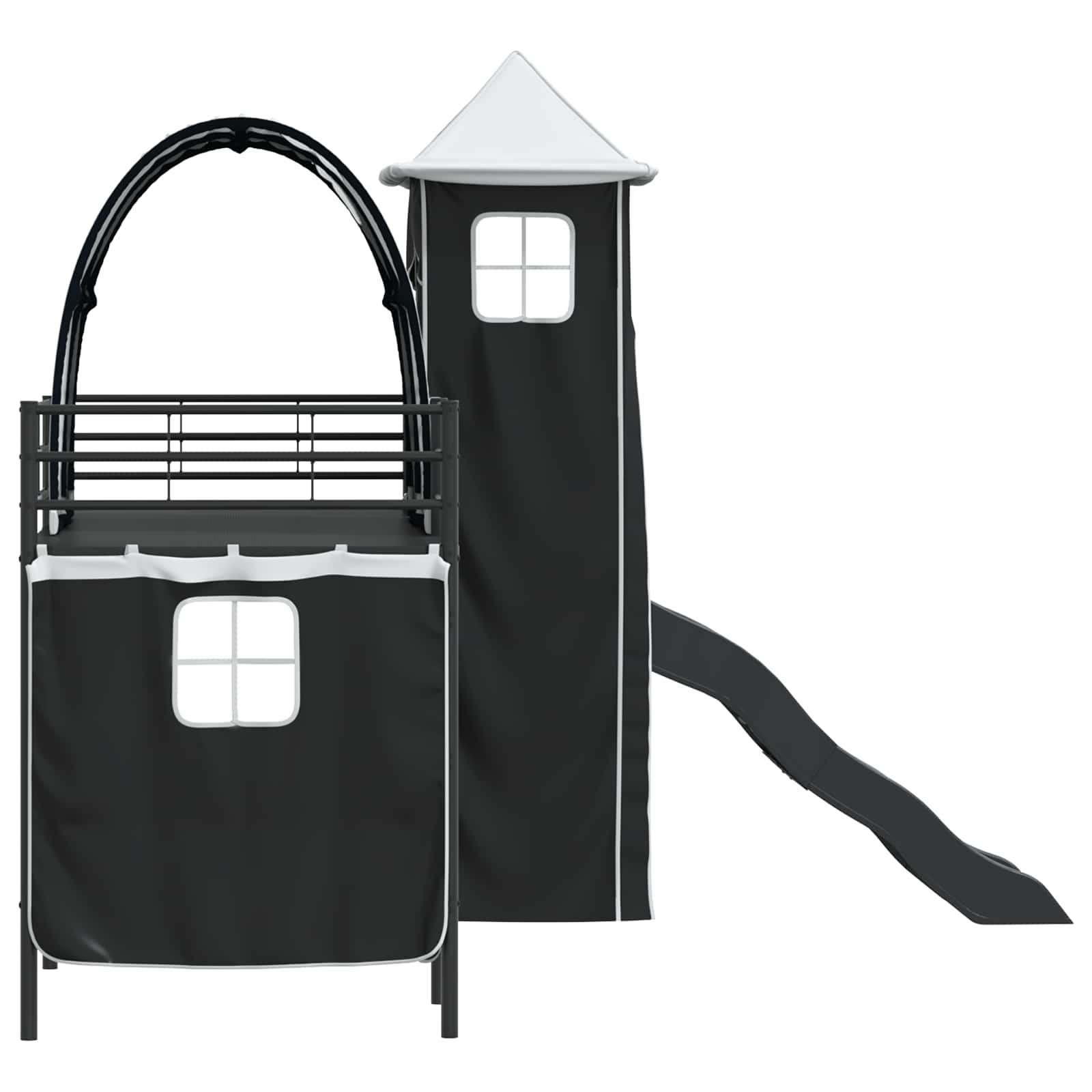 Okvir Krevet za Dječji Loft Crna 75 x 190 cm Metal
