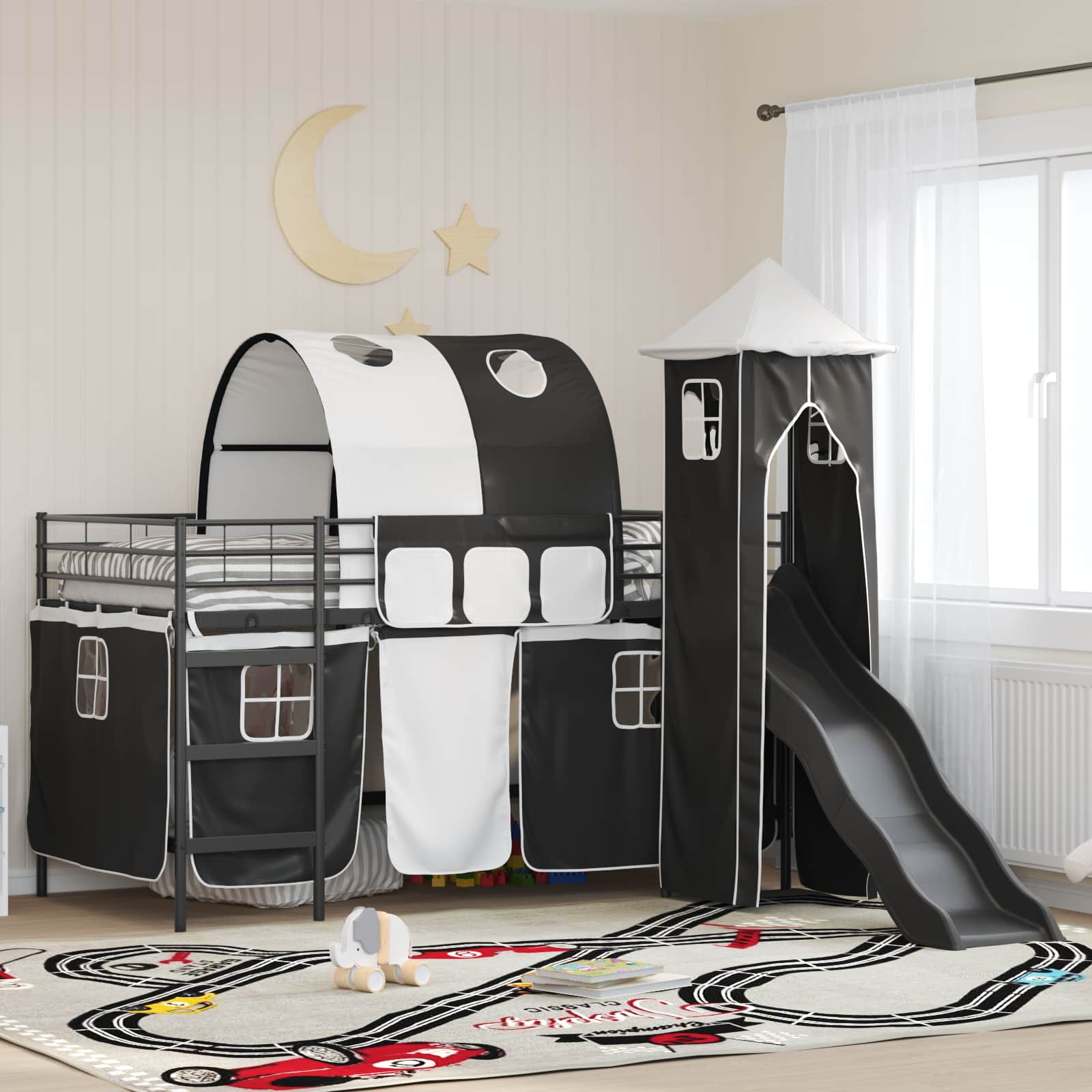 Okvir Krevet za Dječji Loft Crna 80 x 200 cm Metal