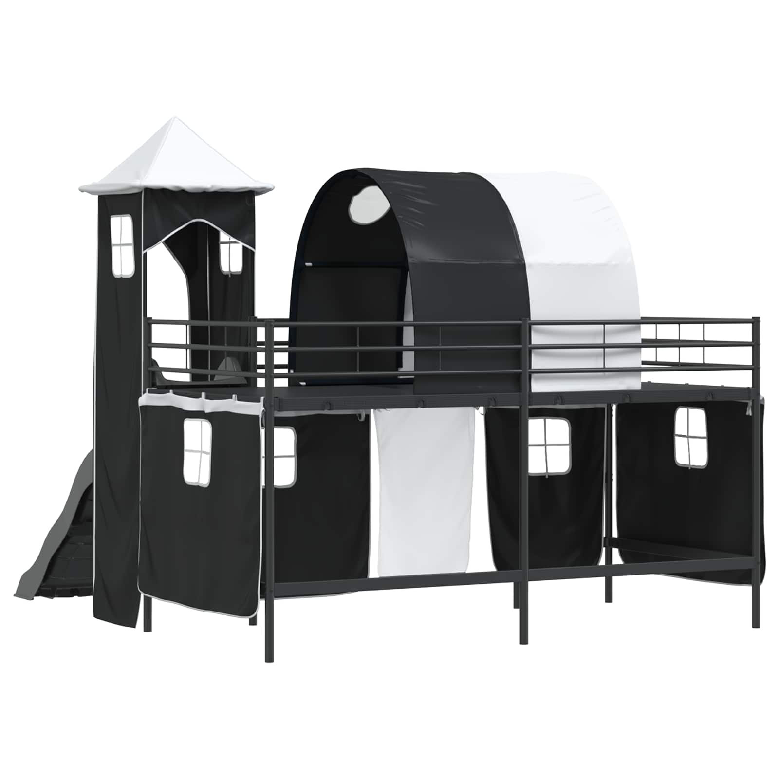 Okvir Krevet za Dječji Loft Crna 80 x 200 cm Metal