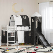 Okvir Krevet za Dječji Loft Bijela i crna 75 x 190 cm Metal