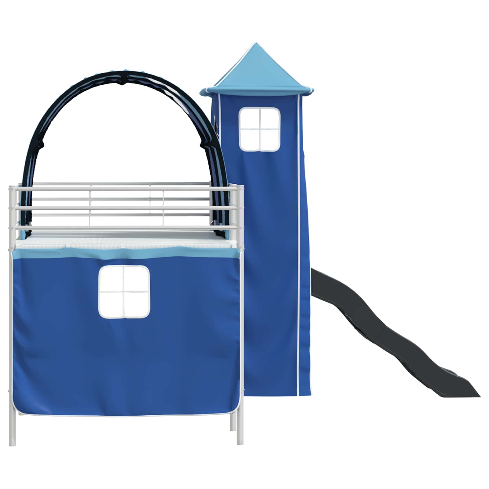 Okvir Krevet za Dječji Loft Bijela i Plava 107 x 200 cm Metal