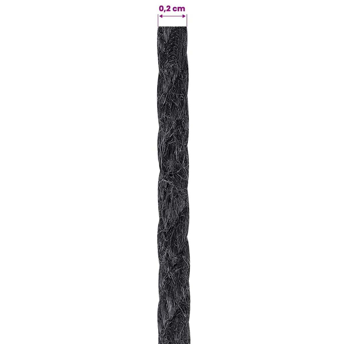 Uže od jute 2 pcs 2 Crna 100% Juta Tossa