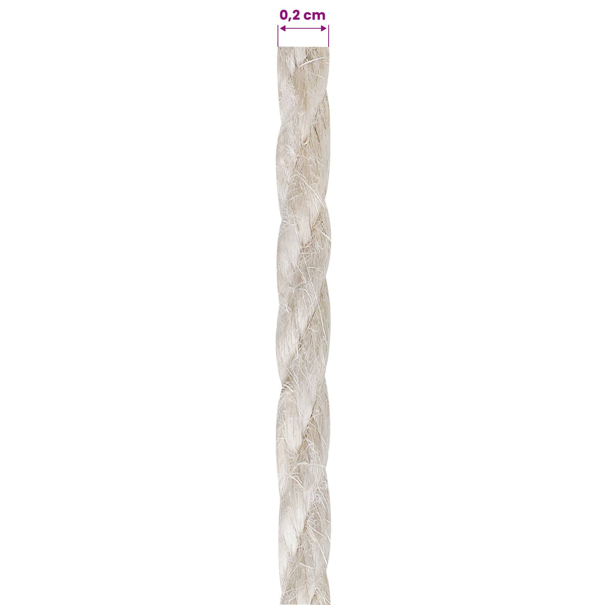Uže od jute 2 pcs 2 Bijela 100% Juta Tossa
