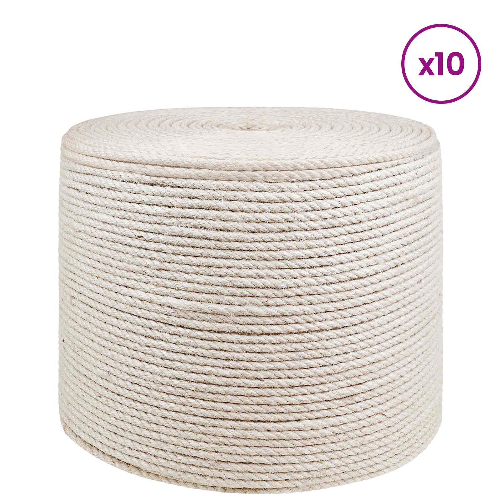 Uže od jute 10 pcs 2 Bijela 100% Juta Tossa