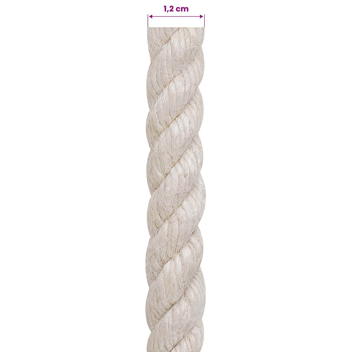 Uže od jute 12 Bijela 100% Juta Tossa