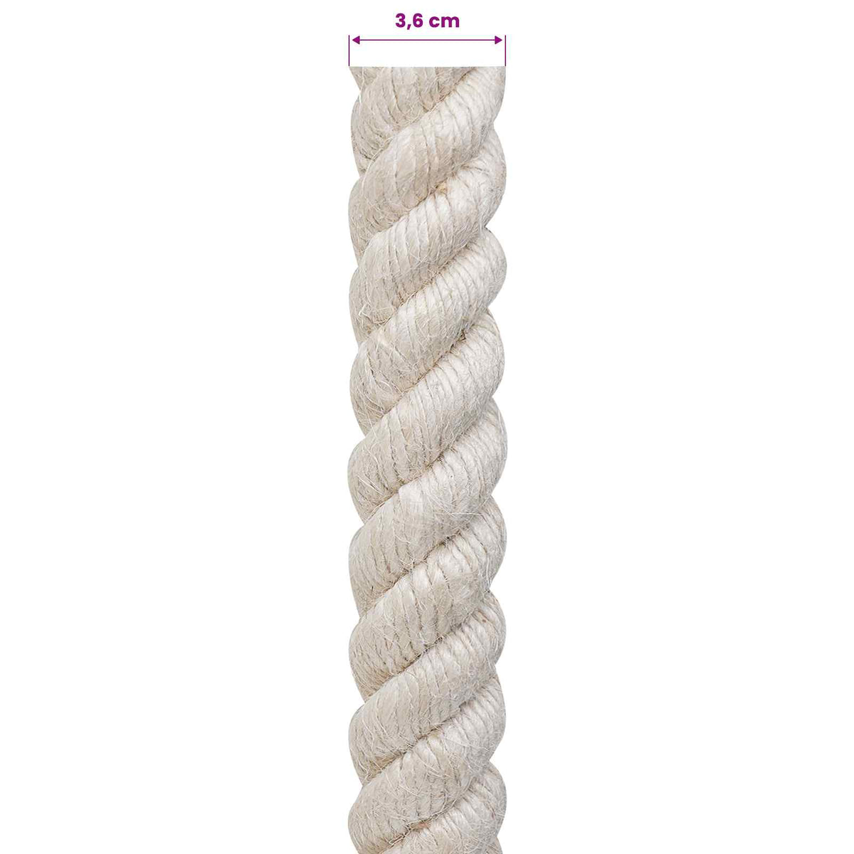 Uže od jute 36 Bijela 100% Juta Tossa