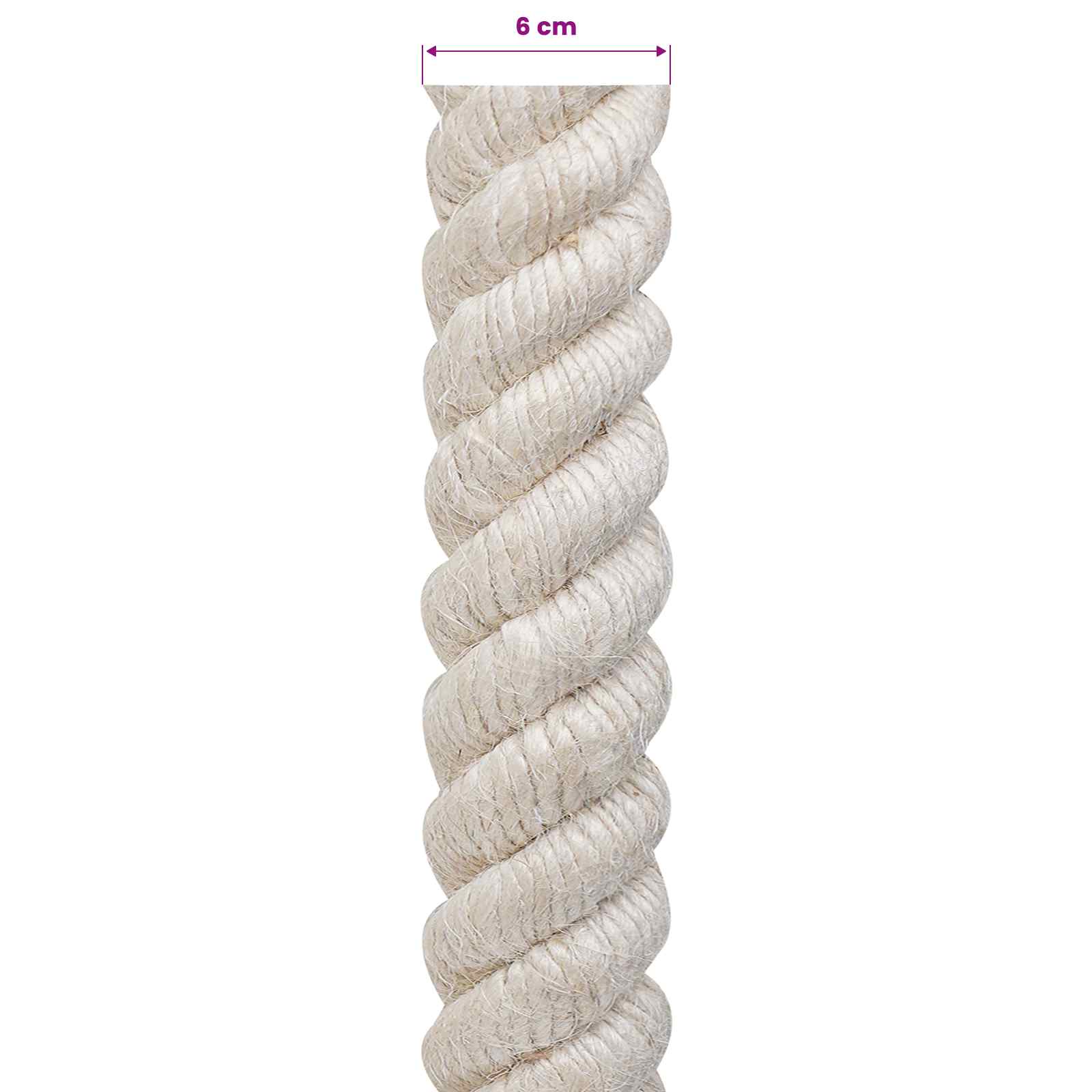 Uže od jute Bijela 100% Juta Tossa