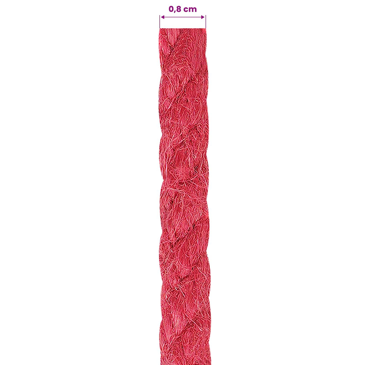 Uže od jute 8 mm Crvena 100% Juta Tossa
