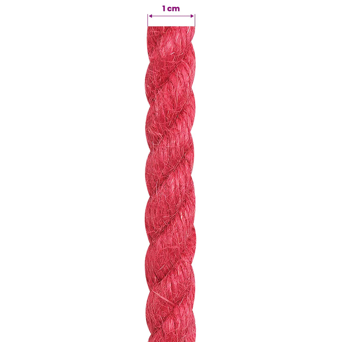 Uže od jute 10 mm Crvena 100% Juta Tossa