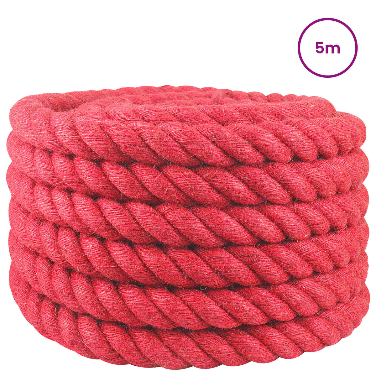 Uže od jute 40 mm Crvena 100% Juta Tossa