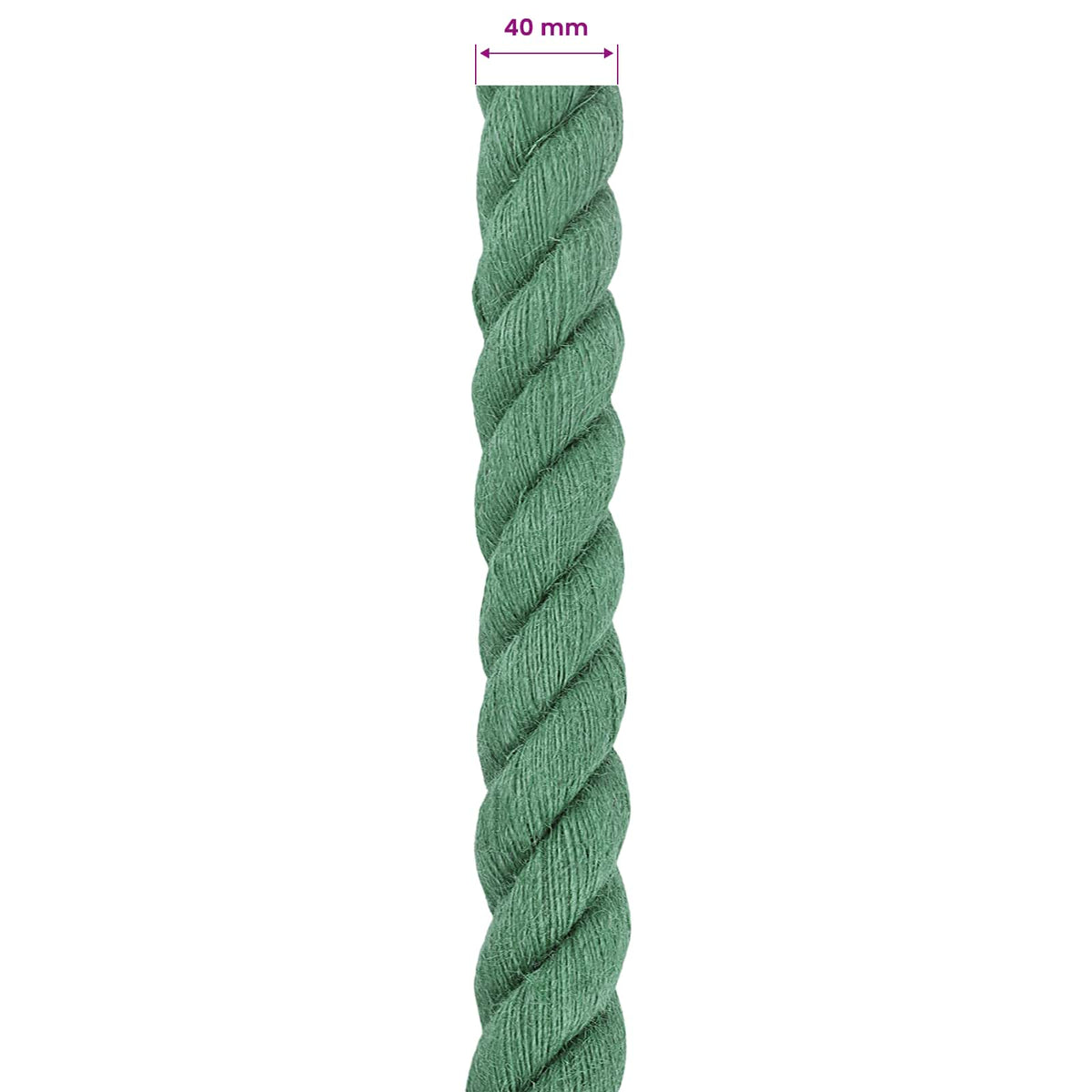 Uže od jute 40 mm Zelena 100% Juta Tossa